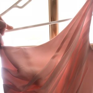 David’s Bridal Petal One Shoulder Bridesmaid Dress